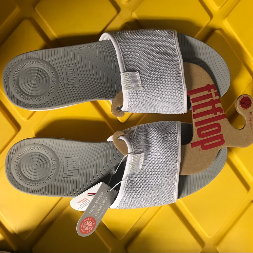 FitFlop Uberknit Slide 40 size 9 White NWT
